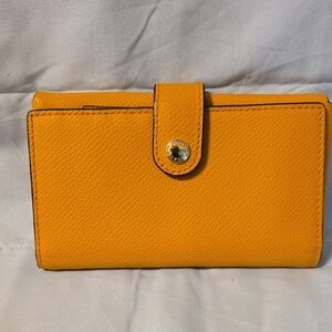 Coach Vibrant Yellow Leather Wallet